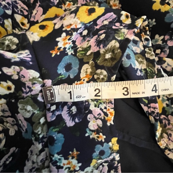 Cupcakes & Cashmere Navy Floral Shoulder Tie Meadow Romper Romantic Feminine - Picture 15 of 15